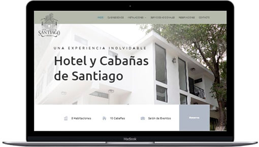 Hotel y Cabañas de Santiago paginas web